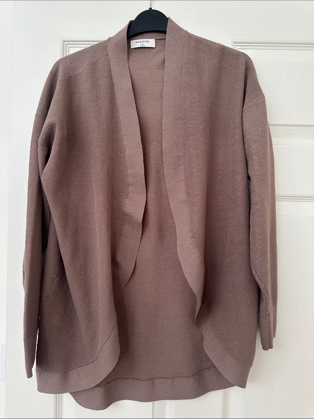 Aritzia- Babaton Open-Front Cardigan Sweater - Mauve Brown Size XS